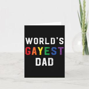 Gayest Dad Cute Gay Pride Lgbt Fathers Day Kaart