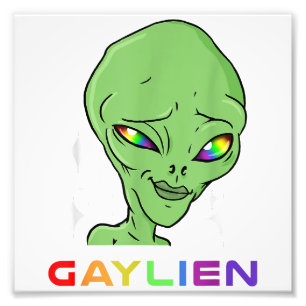 Gaylien Gay Alien voor Gay Pride Foto Afdruk