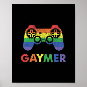 Gaymer Gay Pride Regenboog Gamer Gamen Lgbtq  Poster