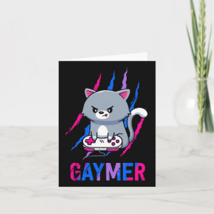 Gaymer Geek Pride LGBT Video Game Lovers Gift Cat Kaart