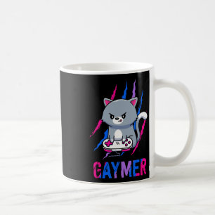 Gaymer Geek Pride LGBT Video Game Lovers Gift Cat Koffiemok