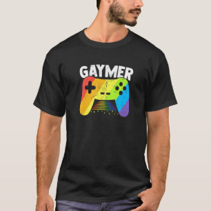 Gaymer Rainbow Pride Month Video Game Player Gay G T-shirt