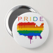 Gaymerican Pride Ronde Button 4,0 Cm (Voorkant /achterkant)