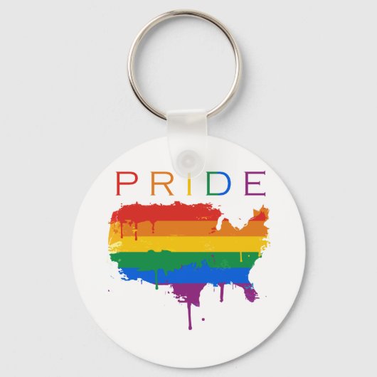 Gaymerican Pride Sleutelhanger (Voorkant)