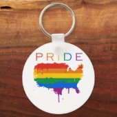 Gaymerican Pride Sleutelhanger (Voorkant)