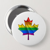 GAYNADIAN MAPLE LEAF RONDE BUTTON 4,0 CM (Voorkant /achterkant)