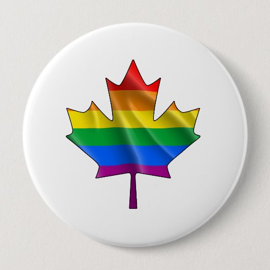 GAYNADIAN MAPLE LEAF RONDE BUTTON 4,0 CM (Voorkant)