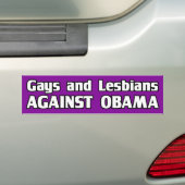 Gays en lesbiennes tegen de bumpersticker Obama (Op auto)