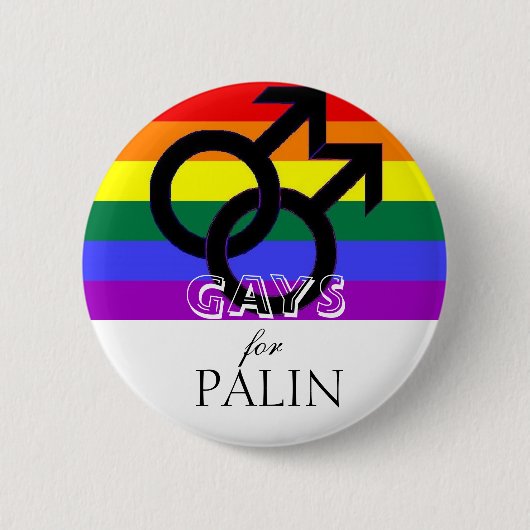 GAYS voor Palin Ronde Button 5,7 Cm (Voorkant)