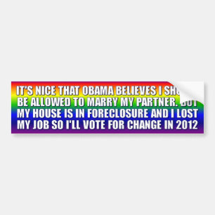 GAYS VOOR ROMNEY BUMPERSTICKER