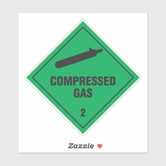 Gaz comprimé 2 Étiquette (Feuille)