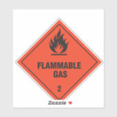 Gaz inflammable 2 Étiquette (Feuille)