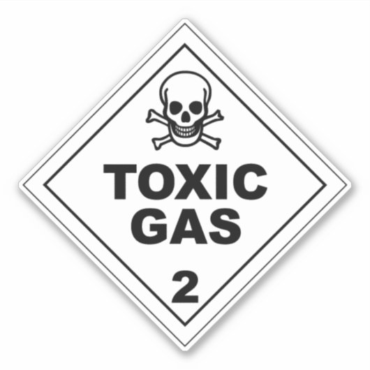 Gaz toxique 2 Étiquette (Devant)