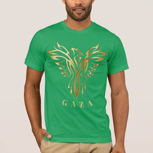 Gaza Phoenix logo oiseau or tshirt (Devant)