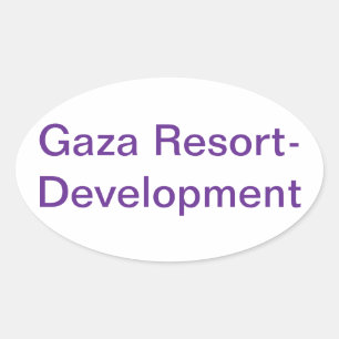 Gaza Resort-Ontwikkeling Hankamer Artjunkhaus Vred Ovale Sticker