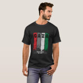 GAZA T-Shirt Vintage Usé | Solidarité (Devant entier)