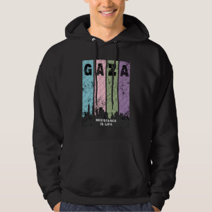 GAZA Vintage Vervallen Hoodie   Solidarity