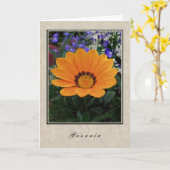 Gazania - BloemenReeks Kaart (Gele Bloem)