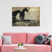 Gaze in een wild paard canvas afdruk (Insitu (Woonkamer))