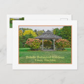 GAZEBO EN HYDRANGEAS/TOLEDO BOTANICAL GARDENS BRIEFKAART (Voorkant / Achterkant)