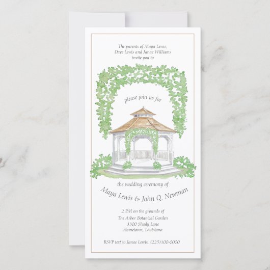 Gazebo Faire-part de mariage (Devant)