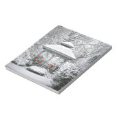 Gazebo in de sneeuw notitieblok (Gedraaid)