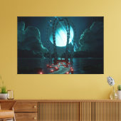 Gazebo (Night) Canvas Afdruk (Insitu (Woonkamer))