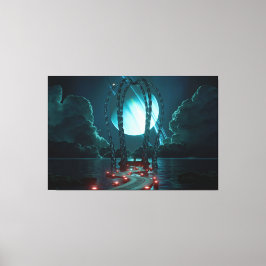 Gazebo (Night) Canvas Afdruk