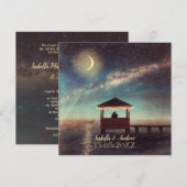 Gazebo Stargazing Wedding Invitation Kaart (Voorkant / Achterkant)