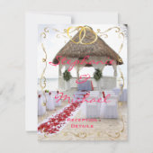 Gazebo Sur La Carte De Réception De Mariage De Pla (Devant)