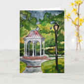 gazebo waterverf het schilderen tuinnatuur kaart (Gele Bloem)