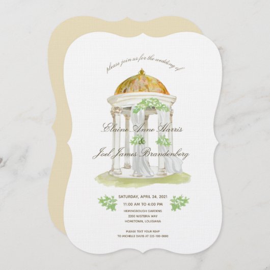 Gazebo Wedding Uitnodiging (Voorkant / Achterkant)