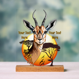 gazelle afrikaanse antilope wild dier acryl bord