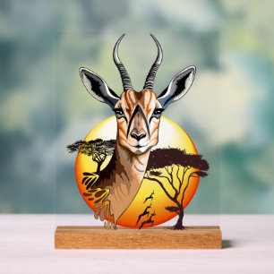 gazelle afrikaanse antilope wild dier acryl bord