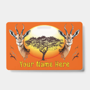 Gazelle Afrikaanse Antilope Wild Dier Badge