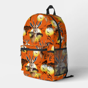 gazelle afrikaanse antilope wild dier bedrukte rugzak