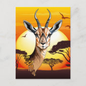 gazelle afrikaanse antilope wild dier briefkaart (Voorkant)