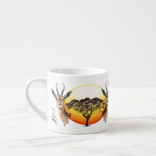 gazelle afrikaanse antilope wild dier espresso kop