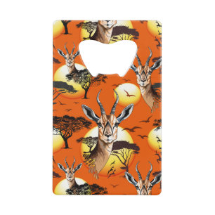 gazelle afrikaanse antilope wild dier kredietkaart flessenopener