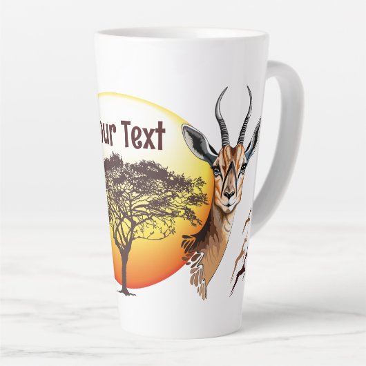 gazelle afrikaanse antilope wild dier latte mok (Rechterhoek)