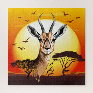 gazelle afrikaanse antilope wild dier legpuzzel