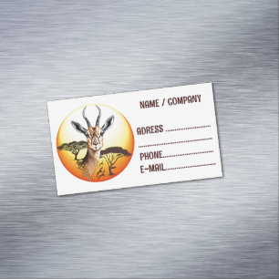 gazelle afrikaanse antilope wild dier magnetisch visitekaartje