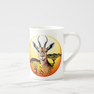 gazelle afrikaanse antilope wild dier porselein kop