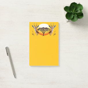 gazelle afrikaanse antilope wild dier post-it® notes