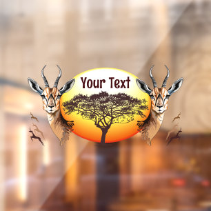 gazelle afrikaanse antilope wild dier raamsticker