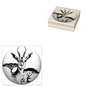 gazelle afrikaanse antilope wild dier rubberstempel