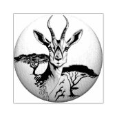 gazelle afrikaanse antilope wild dier 	rubberstempel (Afrduk)