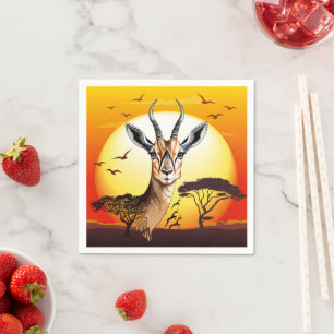gazelle afrikaanse antilope wild dier servet