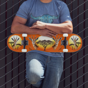 gazelle afrikaanse antilope wild dier skateboard