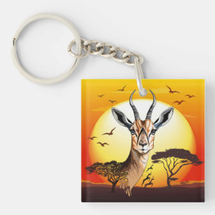 gazelle afrikaanse antilope wild dier sleutelhanger